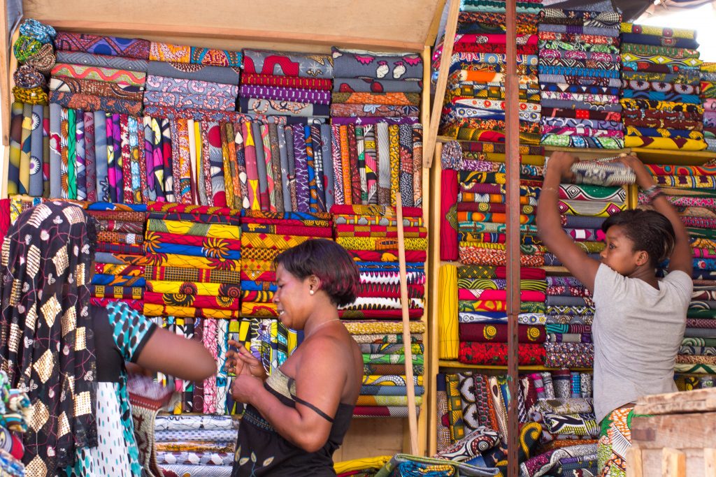 shoppers in togo in africa