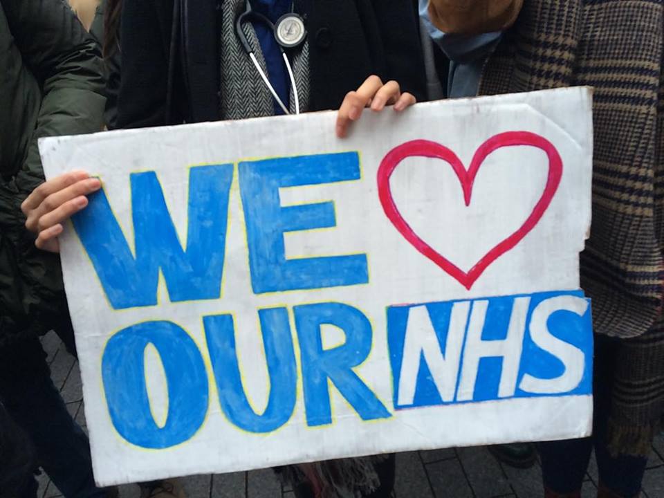 We love our NHS sign