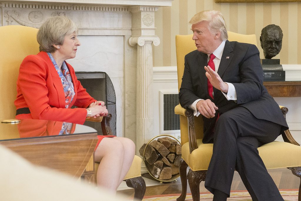 Donald Trump and Theresa May meet in the USA