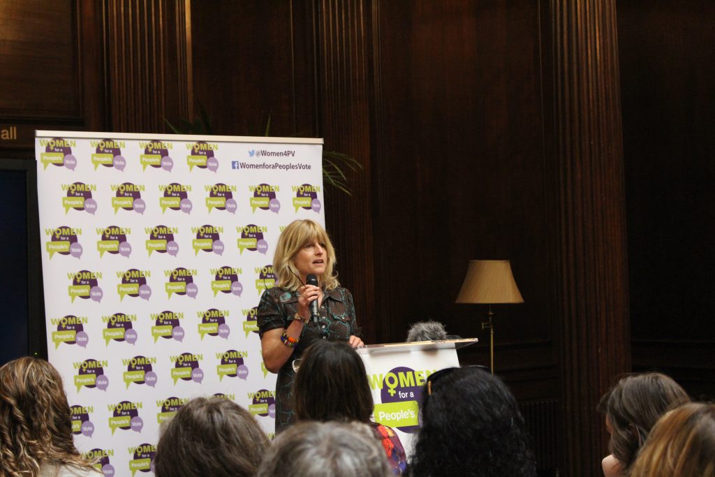 rachel johnson at the launch of women for a people's vote